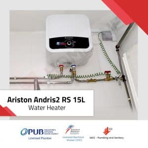 Ariston Andris2 RS 15L. • PUB Licensed Installation, Replacement & Repair. • Singapore # 1 Safety Installer