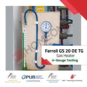 Ferroli GS 20 OE TG U-Gauge Testing