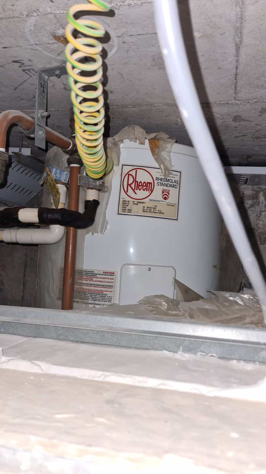 Rheem 65SVP15S Water Heater replacement at Guilin View