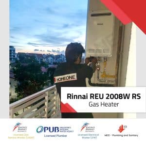 Rinnai REU-2008W-RS Gas Water Heater with Technician