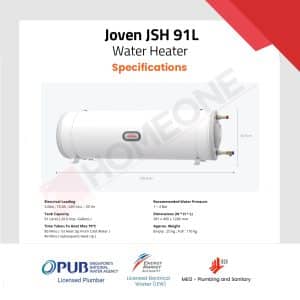 Joven JSH-91 Electric Storage Water Heater Specifications