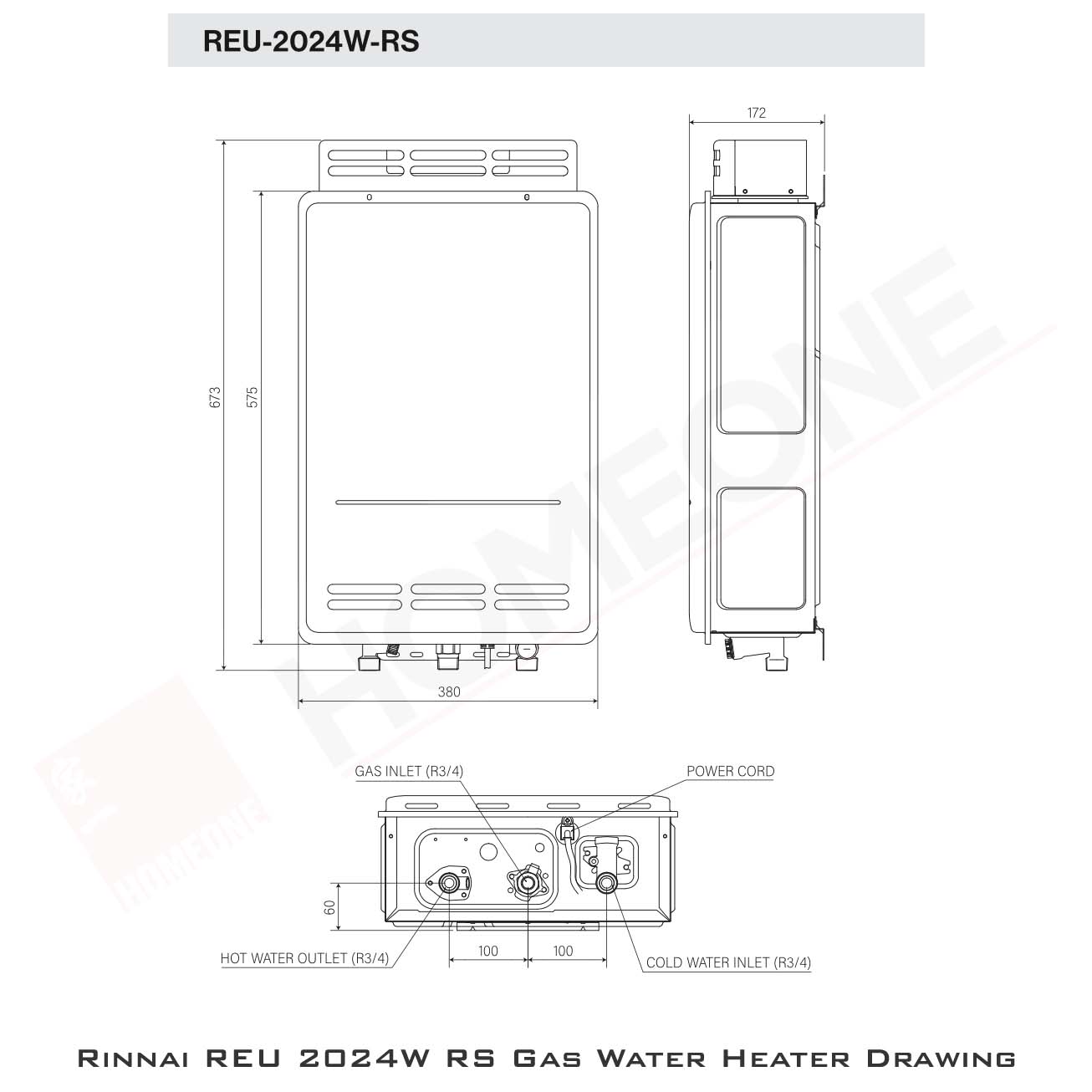 Rinnai REU 2024W RS Singapore S 1 Gas Heater Safety Install   REU 2024W RS Gas Water Heater Drawing 