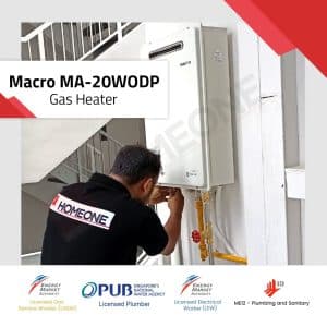 Macro MA 20WODP Gas Water Heater With Technician