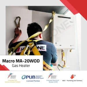 Macro MA 20WOD Gas Water Heater With Technician