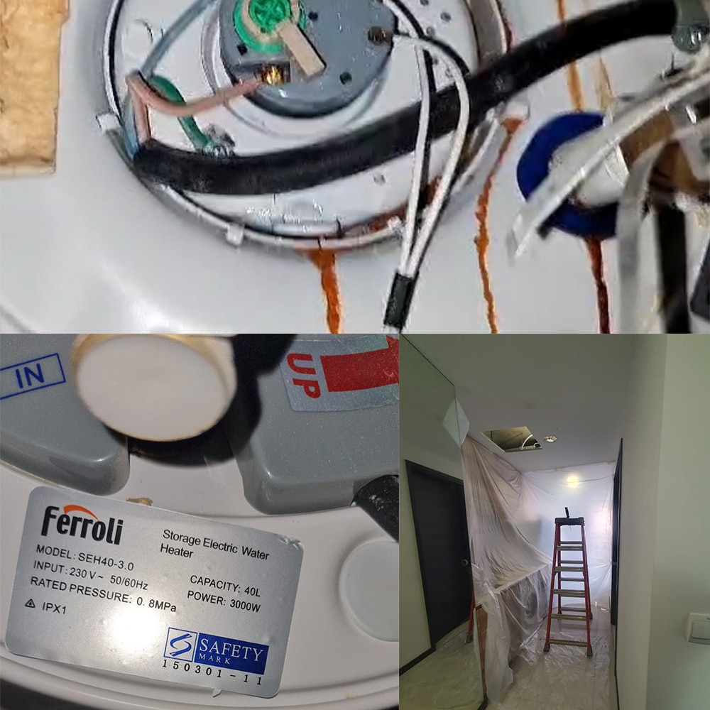 Ferroli SEH40-3.0 storage water heater replacement at The Poiz Residences