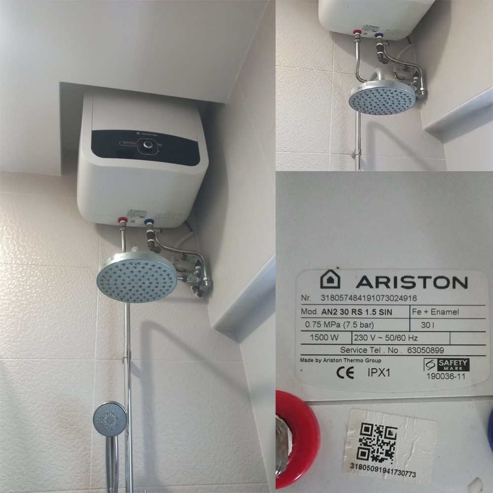 Ariston AN2 30 RS water heater replacement at 403A Fernvale Lane HDB - 14 May 2024