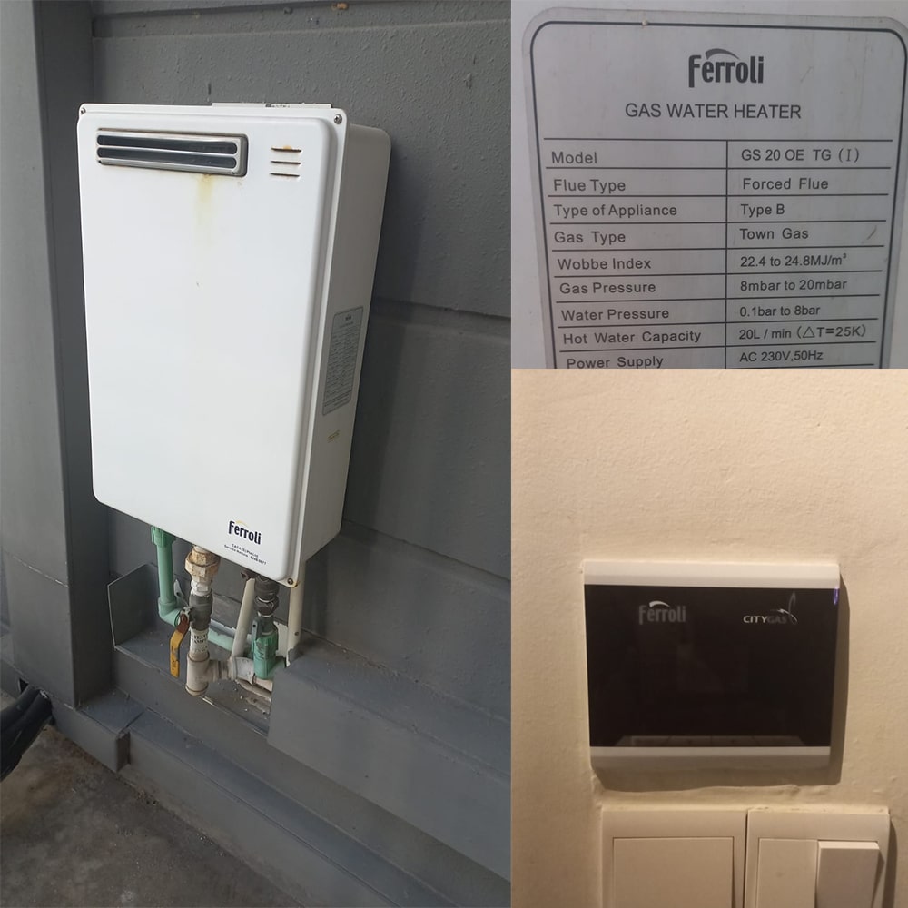 Ferroli GS 20 OE TG (I) gas heater replacement at Riverbank at Fernvale - 14 May 2024