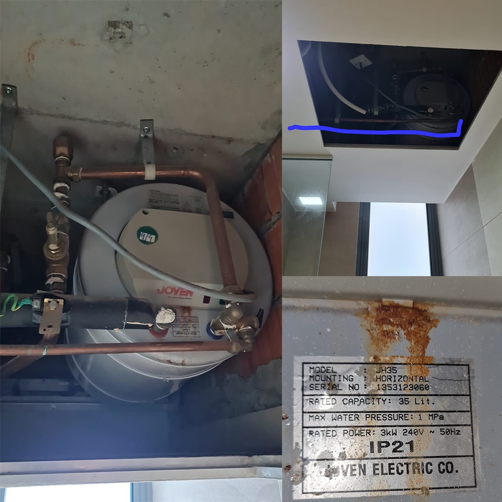 Joven JH35 water heater replacement at The Waterina - 18 May 2024