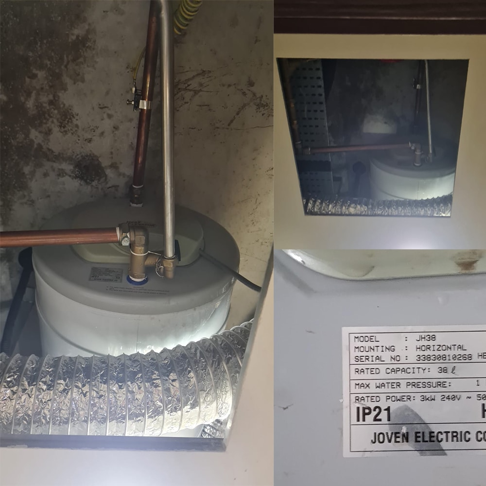 Joven JH38 water heater replacement at Glasgow Residences - 14 May 2024