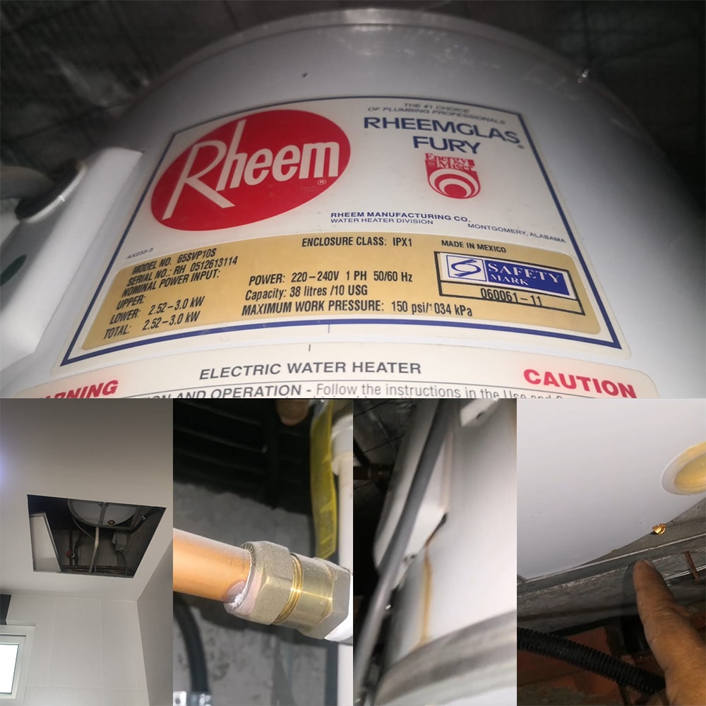 Rheem 65SVP10S water heater replacemet at Parc Rosewood -13 May 2024