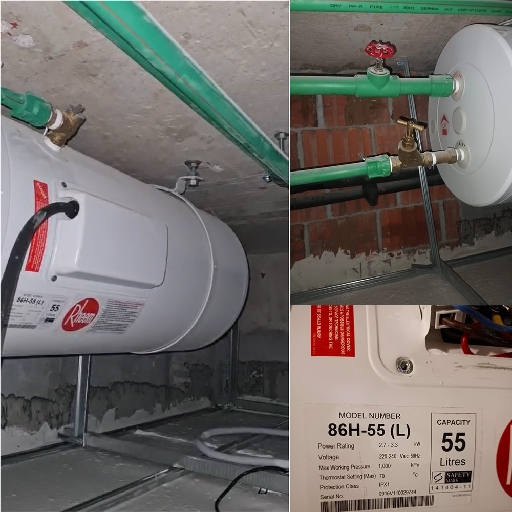 Rheem 86H-55 water heater replacement at Eon Shenton - 15 Apr 2024