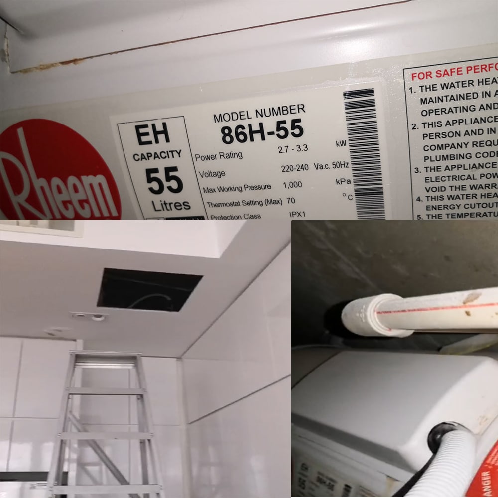 Rheem 86H-55 water heater replacement at Watertown - 7 Mar 2024