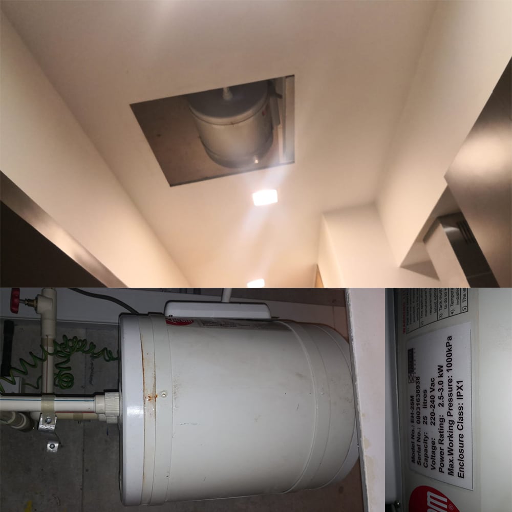 Rheem EH-25M water heater replacement at Orange Grove Residences - 20 Mar 2024