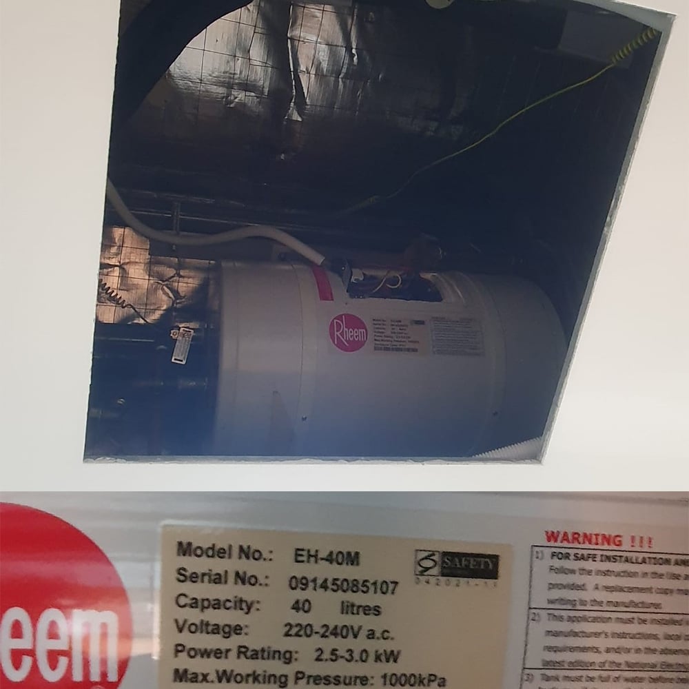 Rheem EH-40M water heater replacement at Gambir Ridge - 13 Apr 2024