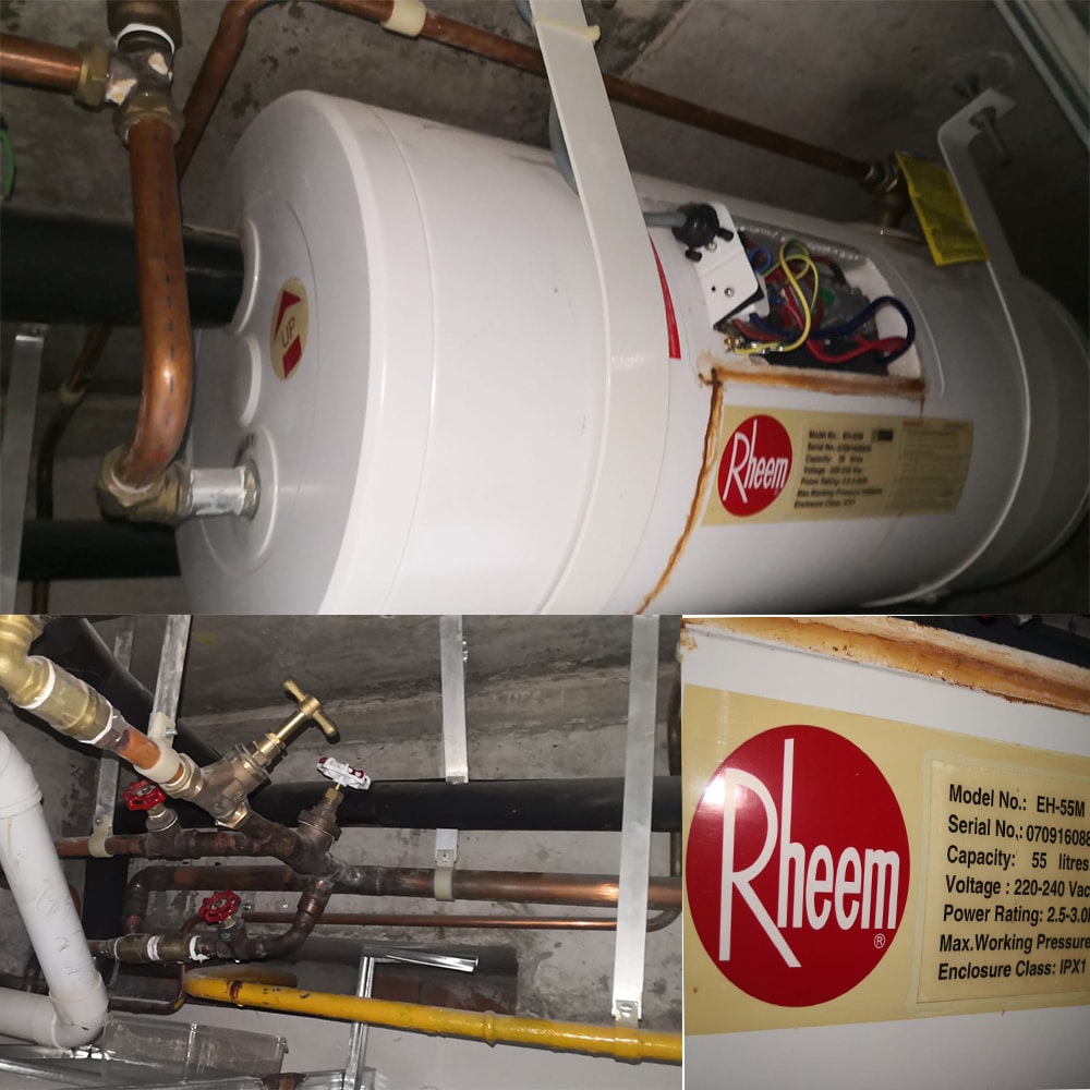 Rheem EH-55M water heater replacement at Varsity Park Condominium - 13 Mar 2024