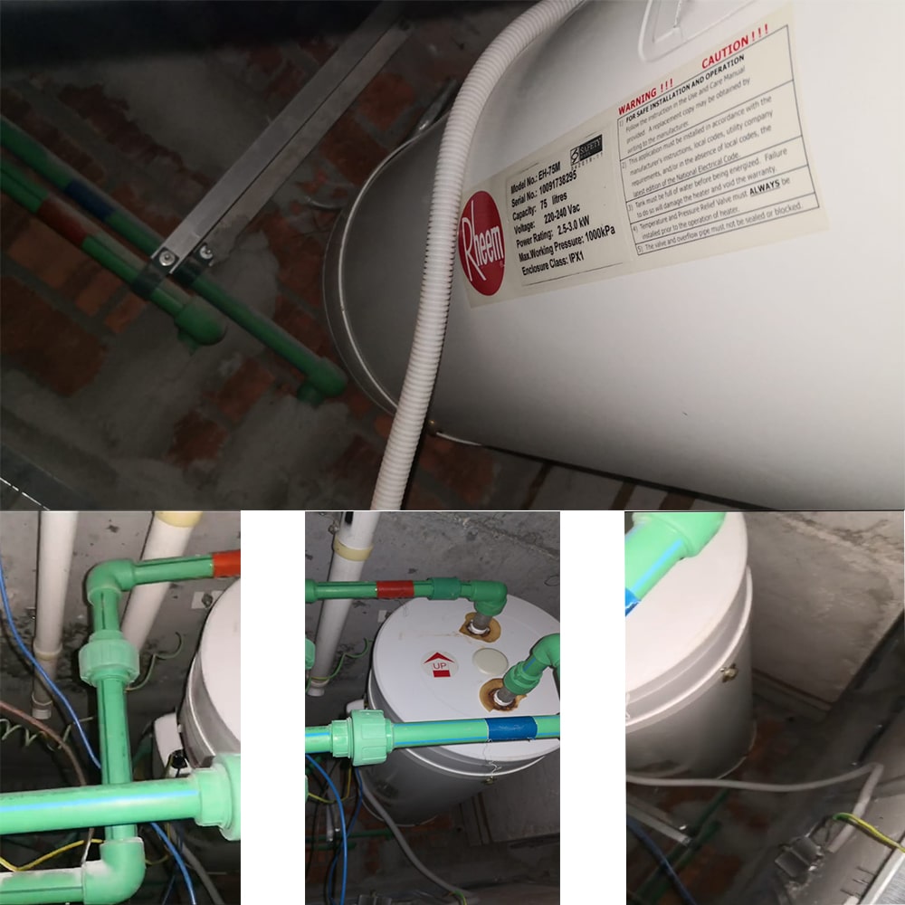 Rheem EH-75M waterheater replacement at Reflections at Keppel Bay