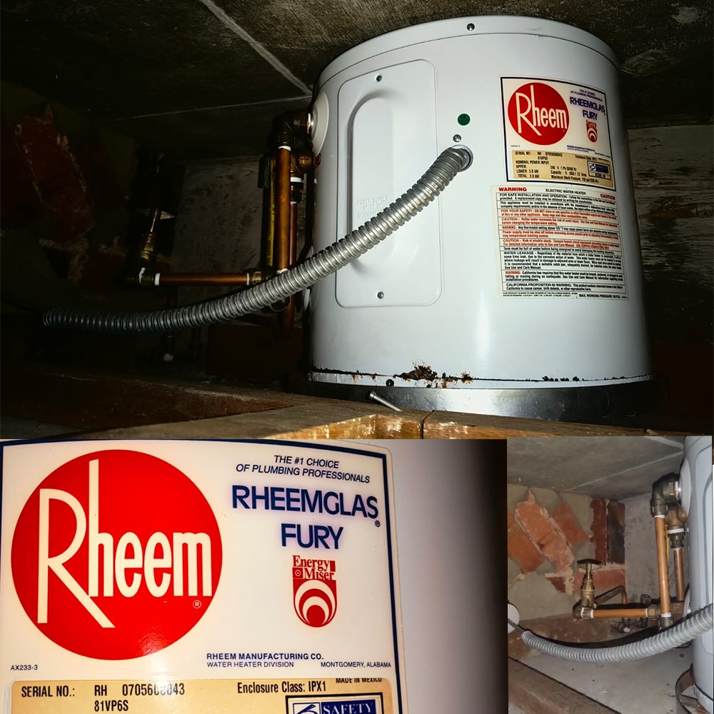 Rheem 81VP6S water heater replacement at Garden Apartment - 27 May 2024