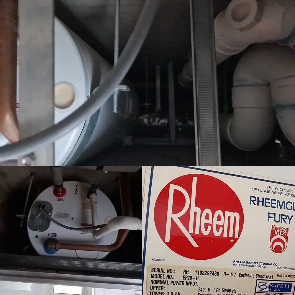 Rheem EP20-H water heater replacement at Butterworth 8 - 20 May 2024