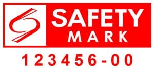 Gas heater safety mark