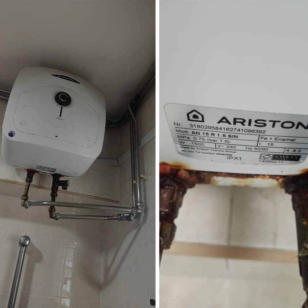 Ariston AN 15 water heater replacement at 73D Punggol Field HDB - 6 Jun 2024