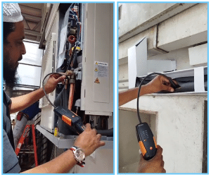 HDB Daikin Aircon Installation - Gas Leak Test