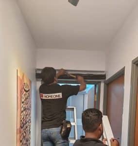 HDB Aircon Installation - Preparing Trunking