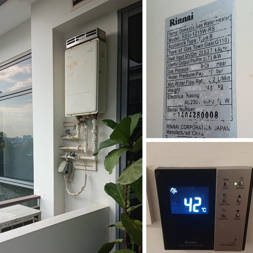 Rinnai REU-1215W-RS gas heater replacement at The Sea View - 29 Jan 2024