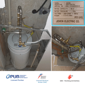 Faulty Storage Water Heater - After Installation of Joven JSH56 water heater at Rio Vistaon 17 Jun-2024