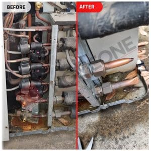 Rheem TUR Series (TUR-55KVM) Repair - Disconnecting the Refrigerant Pipe