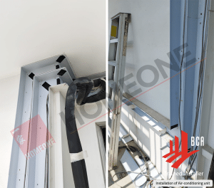 Daikin Aircon Condo Installation -Trunking Preparation