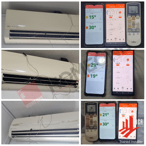 Fujitsu Aircon Gas Leak Repair - Temperature analysis - 31 Sep 2024