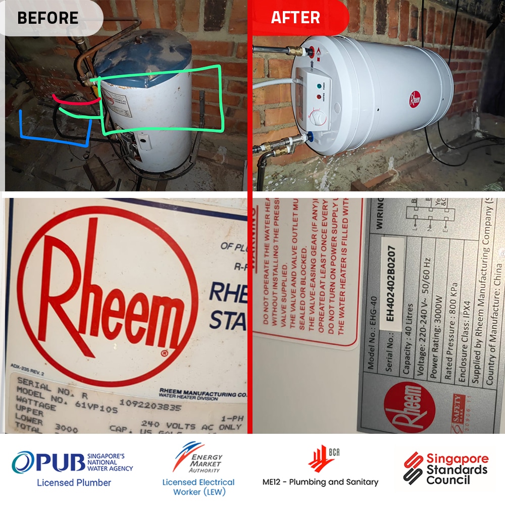 Rheem Water Heater 61SVP10S Landed-00