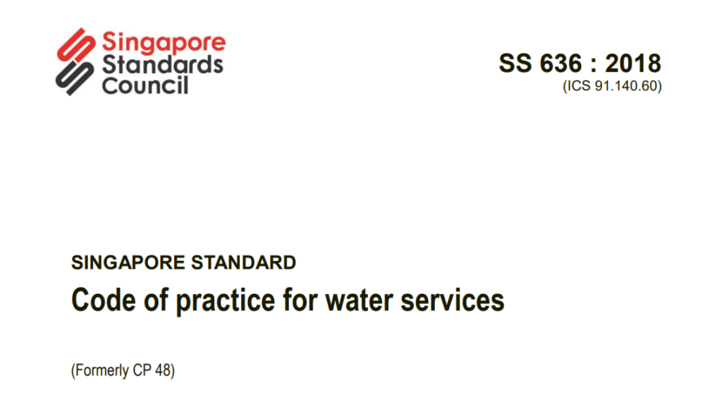 SS636- 2018, Code of practice for water services