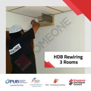 HDB Rewiring 3 Rooms Technician