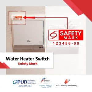 Water Heater Switch Safety Mark