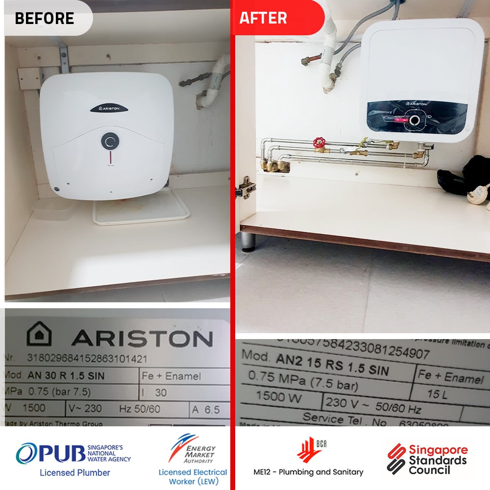 Ariston AN 30 R water heater Condo Replacement 00